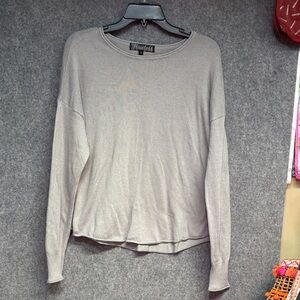 Flawless long-sleeve cashmere blend grey  Long Sleeve sweater size small